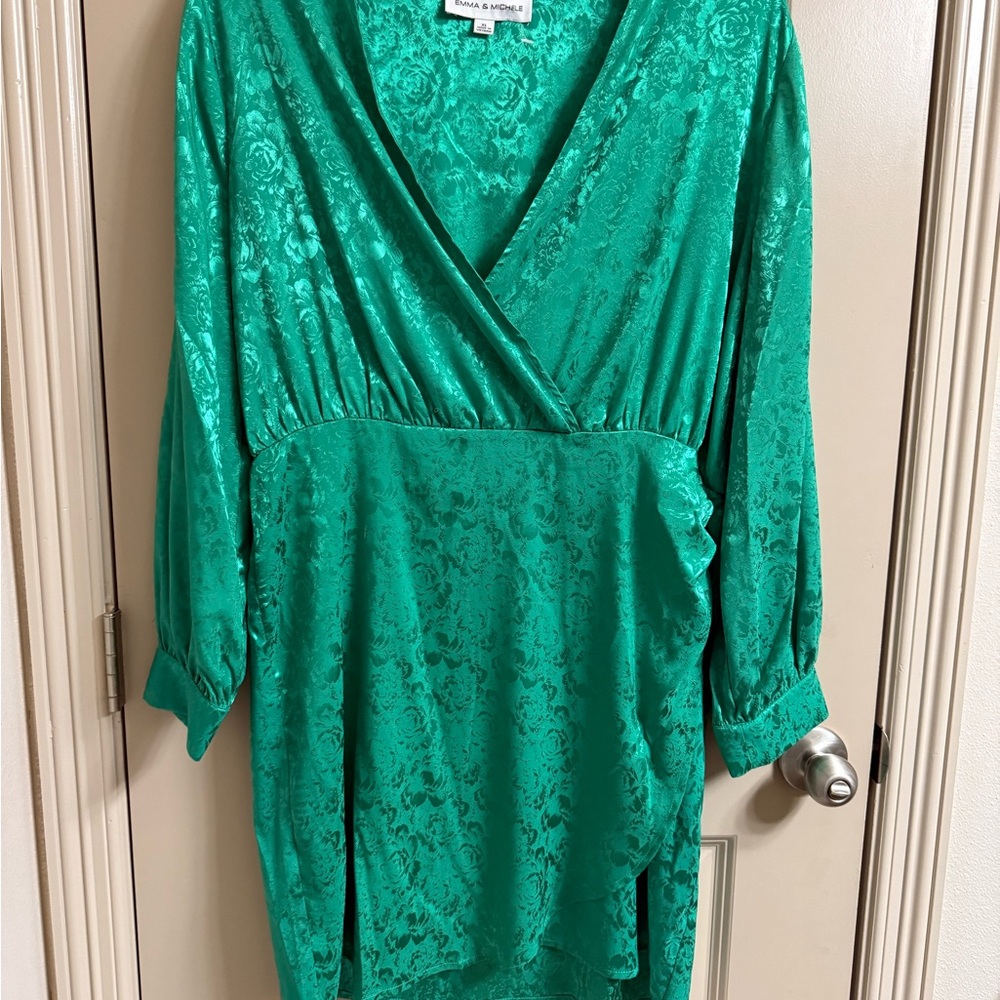 Emma & Michele Green Floral Dress